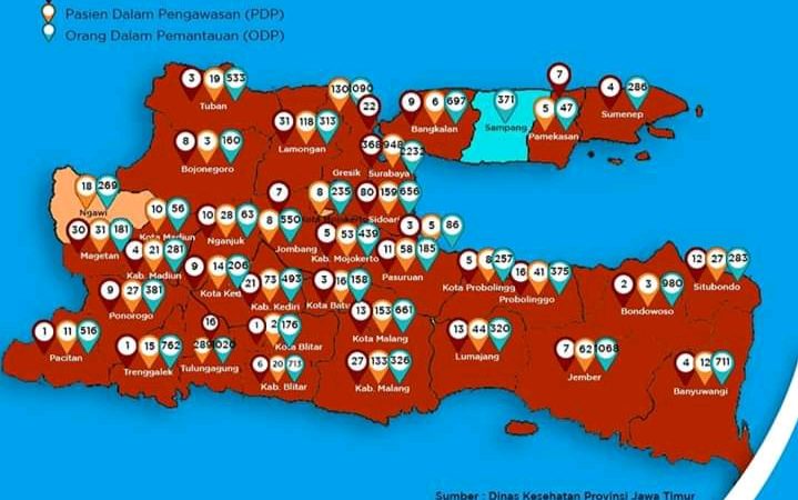 Situasi Covid-19 di Jatim per 25 April 2020