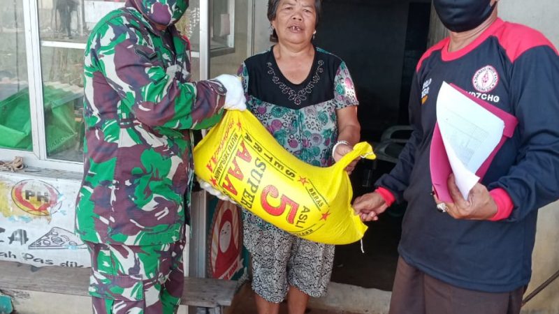 Koramil Sungai Raya Terus Lakukan Pengawasan Distribusi Beras Bantuan