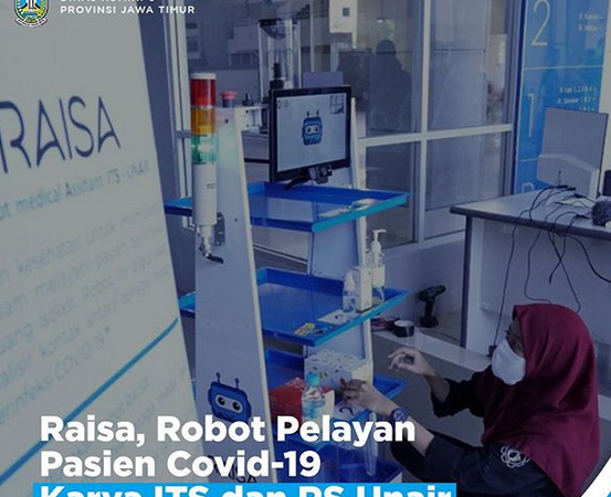 Raisa: Robot Pelayan Pasien Covid-19 Karya ITS dan RS Unair