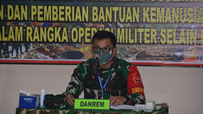 Danrem 071/Wijayakusuma Berikan Taklimat Awal Latihan Posko I Kodim 0704/Banjarnegara