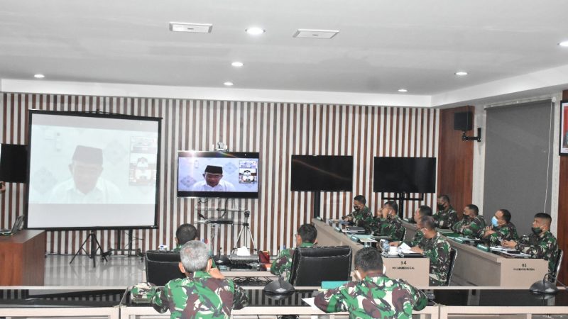 Bahas Optimalisasi RSKI Covid 19 P. Galang, Pangdam I/BB Rapat Virtual tingkat Menteri