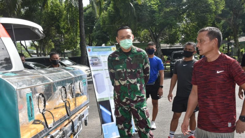 Pangdam I/BB Cek Hasil Pembuatan Tabung Isolasi (Isolation Chamber) Covid 19 di Makodam I/BB