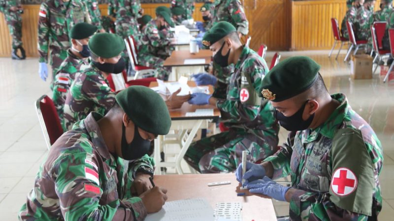 Laksanakan Rapid Test Covid-19 Tahap Dua, Satgas 411 Kostrad Siap Kembali ke Salatiga