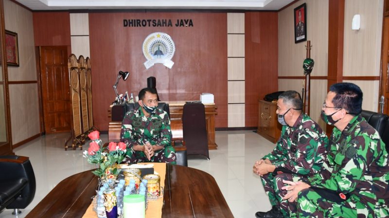 Danrem 081/DSJ Terima Tamu Kadilmil dan Kaotmil Madiun