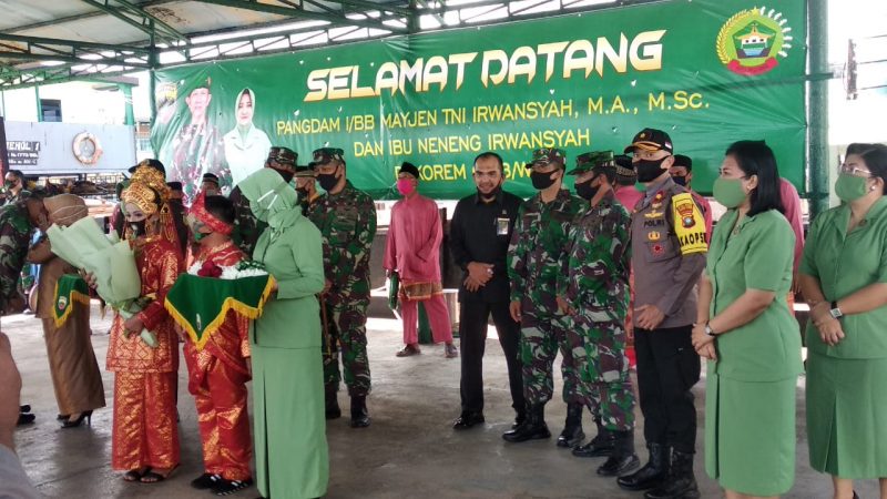 Danyonmarhanlan IV Sambut Kedatangan Pangdam I / BB di Tanjungpinang