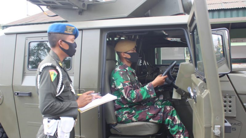 Prajurit Denarhanud Rudal 004,  Ujian Teori dan  Praktek  SIM – TNI