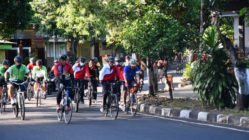 Silaturahmi Dengan Forkopimda Magetan, Danrem 081/DSJ Gowes Puluhan Kilometer