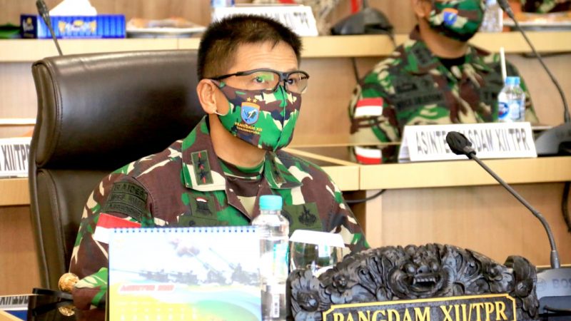 Kodam XII/Tpr Gelar Webinar Optimalisasi Pendisiplinan Protokol Kesehatan