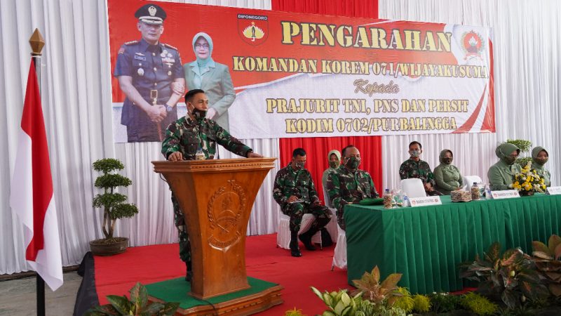 Jangan Melanggar ! Danrem 071 Tak Ada Untungnya Prajurit Melanggar