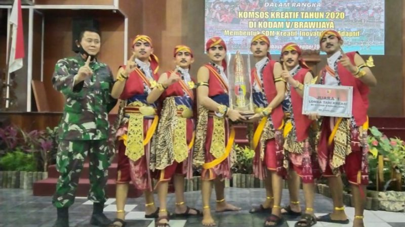 Tim Tari Kreasi Korem 081/DSJ Raih Juara I Tingkat Kodam V/Brawijaya
