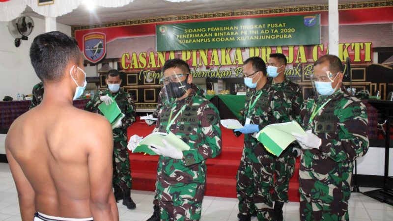 Pilih Calon Prajurit Berkualitas, Pangdam XII/Tpr Pimpin Sidang Panlih Caba TNI AD