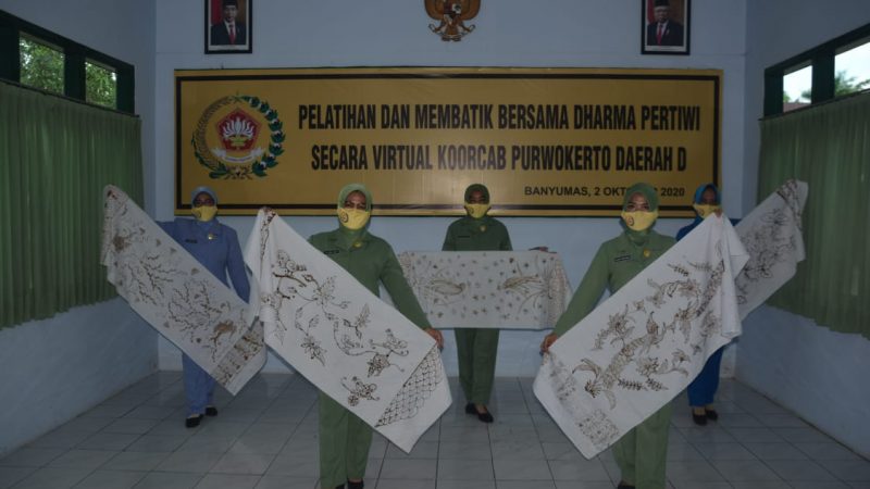 Lestarikan Batik, Dharma Pertiwi Koorcab Purwokerto Daerah D Ikuti Webinar Pelatihan Membatik