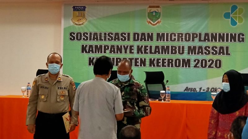 Cegah Malaria, Satgas Pamtas Yonif 312/KH Menghadiri Sosialisasi Kampanye Kelambu Massal Di Perbatasan