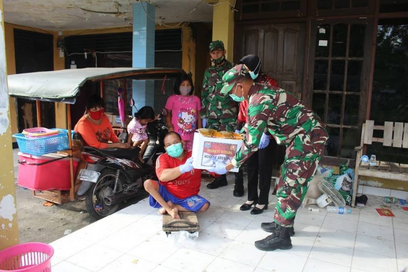 Kodim Palangka Raya Berikan Bantuan Sembako kepada Penyandang Disabilitas