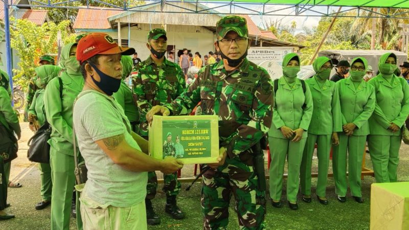 Peduli Korban Kebakaran, Kodim 1206/Psb Beri Bantuan