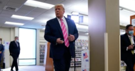 Presiden AS Donald Trump Berikan Suaranya Untuk Pilpres pada 3 November di  Florida