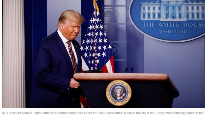 Trump;  Jika Anda Menghitung Suara Sah, Saya Sudah Menang,  Media Besar & Teknologi Besar Campur Tangan Pemilu