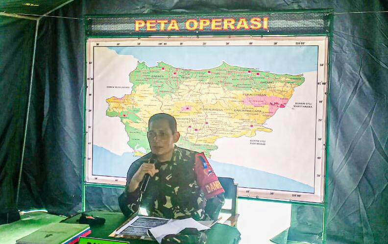 Danrem 071/WK Inspeksi Latihan Penanggulangan Bencana Alam Sirampog Brebes