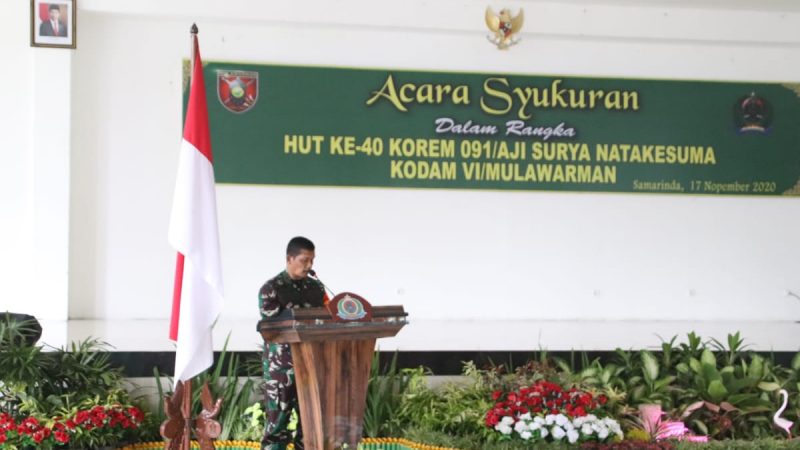 HUT Ke – 40 Korem 091/ASN: Momentum Lebih Dekat dengan Rakyat Dan Fokus Penangan Covid -19