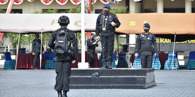 Dankor Brimob Irjen Anang Revandoko, Gelar Apel Pasukan di Lapangan Mako Brimob