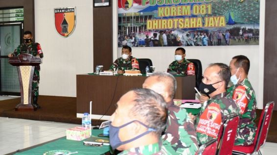 Danrem 081/DSJ Terima Paparan Kesiapan TMMD ke-110 Kodim 0801/Pacitan