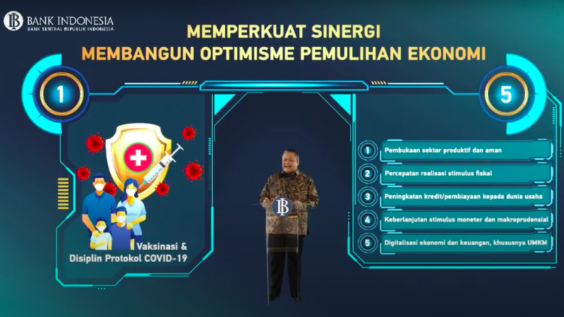Gubernur BI Perry Warjiyo,   Otimistis Pemulihan Ekonomi Nasional  2021 dapat Terwujud