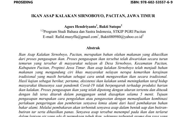 Ikan Asap Kalakan Sirnoboyo, Pacitan, Jawa Timur