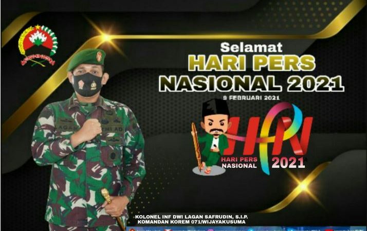 Danrem Wijayakusuma : Pers Perekat Persatuan dan Kesatuan Bangsa