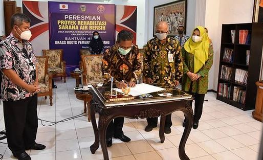 Proyek Rehabilitasi Sarana Air Bersih Bantuan Hibah Jepang,  Diresmikan Bupati Pacitan