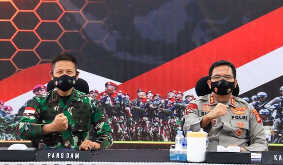 Melalui Vicon Pangdam XII/Tpr Ikuti Rapim TNI-Polri