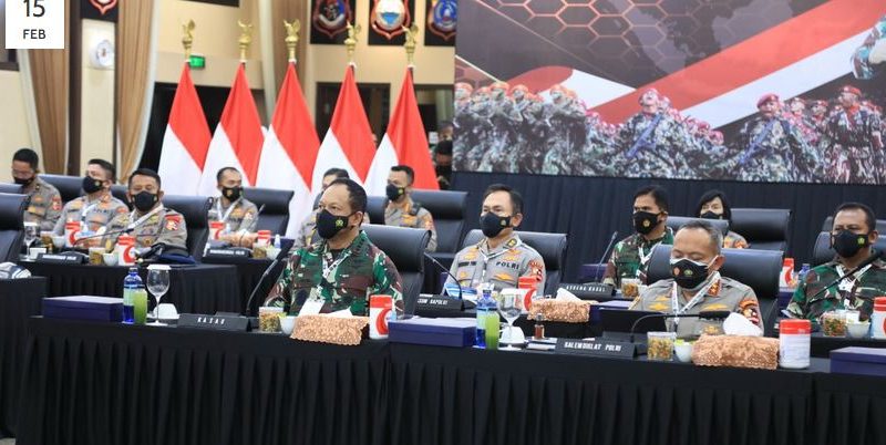 TNI dan Polri Gelar Rapat Pimpinan Tahun 2021