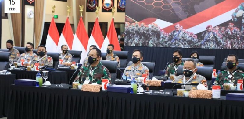 TNI dan Polri Gelar Rapat Pimpinan Tahun 2021