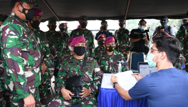 Kasal; Instruksi Panglima TNI Bulan April Vaksinasi Prajurit Harus Selesai