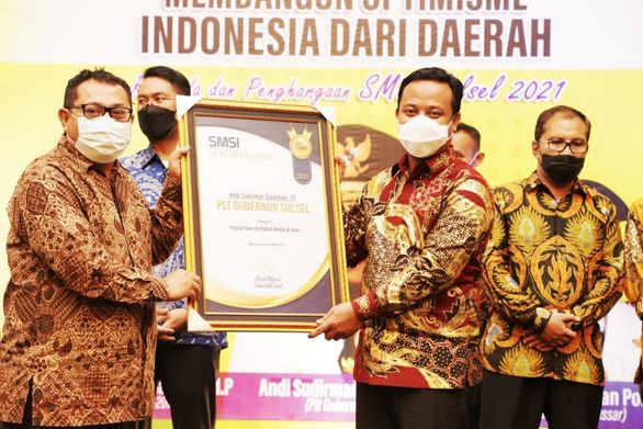 Plt Gubernur Sulsel Buka Rakerda SMSI,  Berharap Media Bersinergi dengan Pemerintah