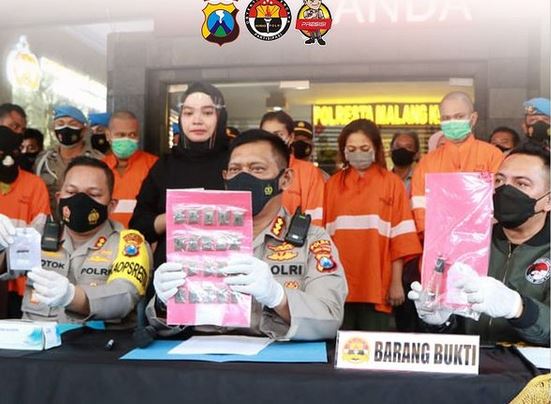 Lima Pelaku Dibekuk  Polresta Malang Kota, Satu Diantaranya ASN