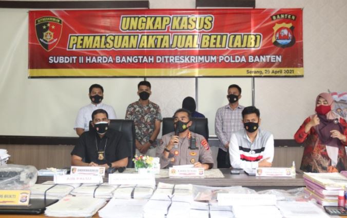Satgas Mafia Tanah Polda Banten Ungkap 690 AJB Palsu