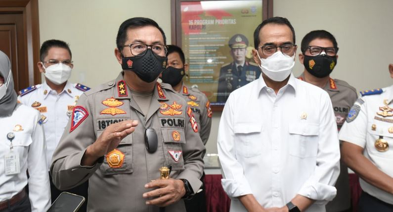 Menhub Gelar  Rapat dengan Kakorlantas Polri Bahas Larangan Mudik,  Siapkan 333 Titik Penyekatan