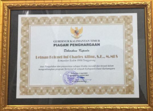 Kembali Harumkan Kukar, Gubernur Kaltim Nobatkan Kodim 0906 Tenggarong Sebagai Kodim Kreatif dan Inovatif