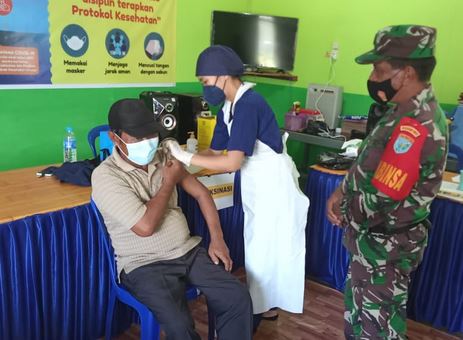 Progam Vaksinasi Covid-19 di Kecamatan Kapuas Tengah Tahap Pertama