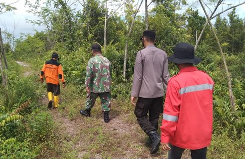 Koramil 15/Kahayan Hilir Lakukan Pengecekan Daerah Rawan Karhutla