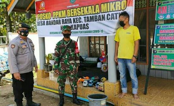 Babinsa Koramil 1011-01/Lupak Melakukan Monitoring Desa Tangkal Covid-19