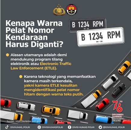 Alasan Penggantian Warna Dasar Plat Nomer dari Hitam Jadi Putih