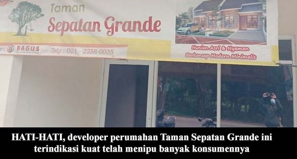 Gerah Diberitakan, Pengembang Perumahan Taman Sepatan Grande Sebarkan Berita Hoax