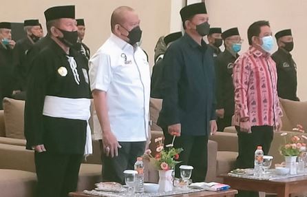 Kunjungi Jatim, Ketua DPD RI La Nyalla Mattalitti Dikukuhkan Warga Kehormatan PSHT  Pusat Madiun