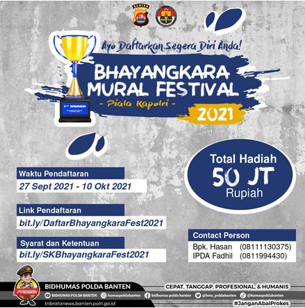 Total Hadiah Ratusan Juta Rupiah Bagi Pemenang Bhayangkara Mural Festival