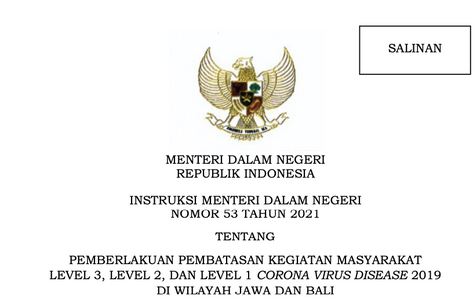 Simak Wilayah PPKM di Jawa – Bali, Periode 19 Hingga 1 Nopember 2021