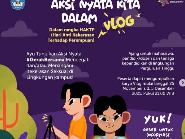 Lomba Vlog,  Tema Cegah dan Penanganan Kekerasan Seksual di Kampus