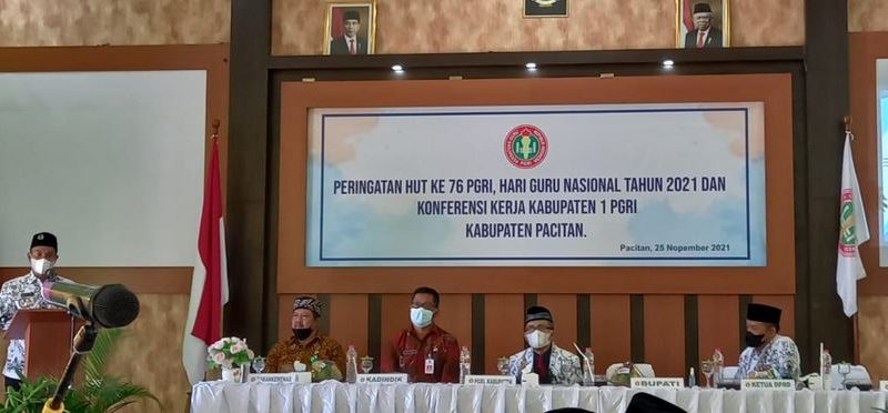 PGRI Pacitan Gelar Peringatan HUT Ke-76 dan Hari Guru Nasional Tahun 2021