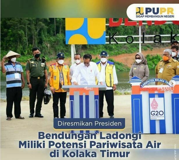 Presiden Jokowi Resmikan Bendungan Ladongi di Kab. Kolaka Timur, Sulawesi Tenggara