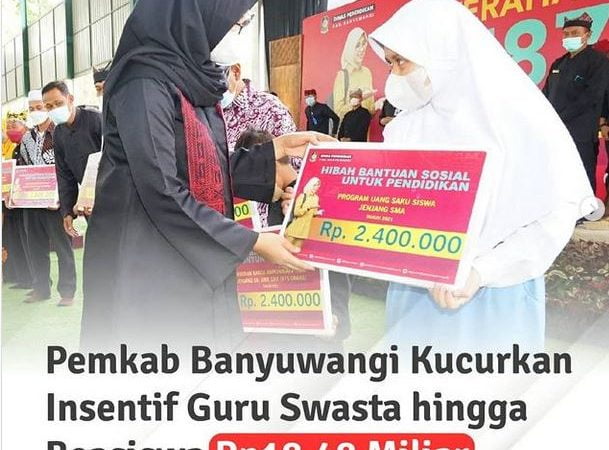 Pemkab Banyuwangi Salurkan Dana Hibah Pendidikan 18,48 M